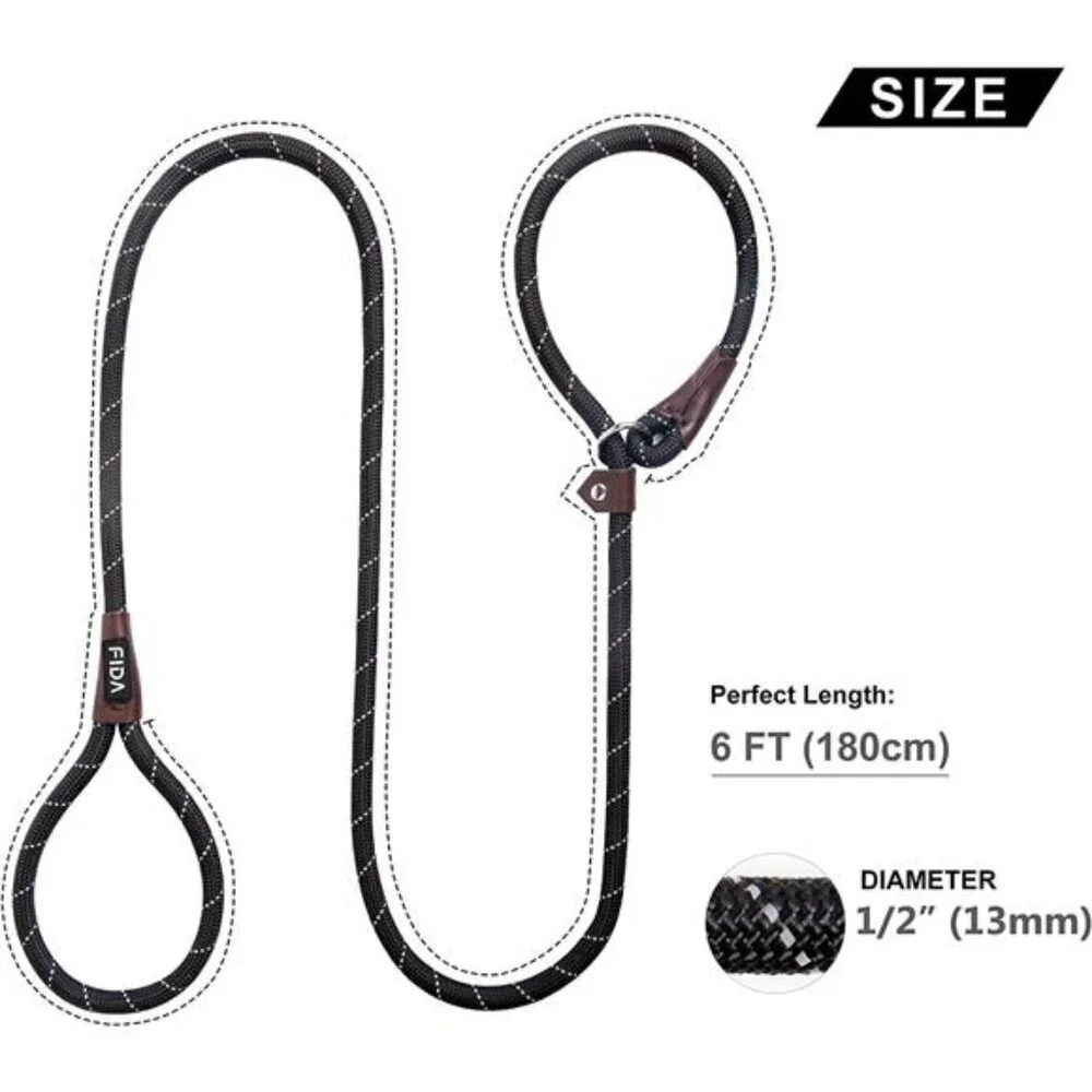 Durable Slip Lead Dog Leash, 6 FT x 1/2